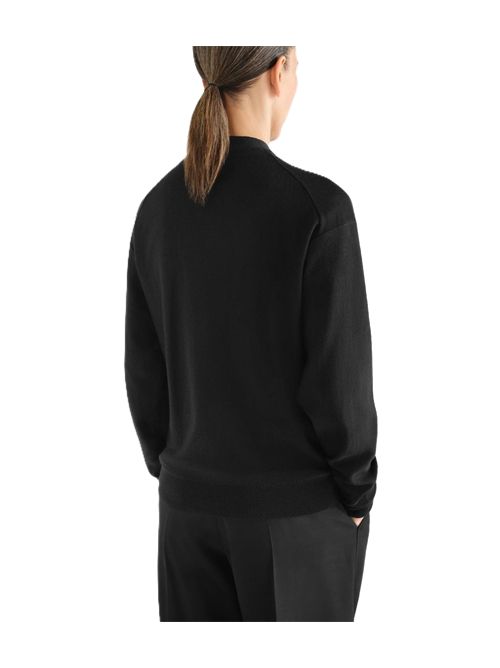 relaxed twistedcardigan nero Lemaire | PO0052 LK1063BK999 BLACK